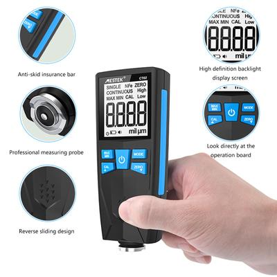 Double Use Coating Thickness Tester Automotive Paint Thickness Meter Clear Display for Iron Aluminum In Automotive Paint