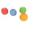 Latex Dog Ball Toy Squeaky Interactive Soft Puppy Chewing Fetching Toy with Fun Pattern for Small Medium Pet 4pcs