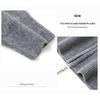 TUHUANG Women's Thick Pure Cashmere Stand Collar Cardigan