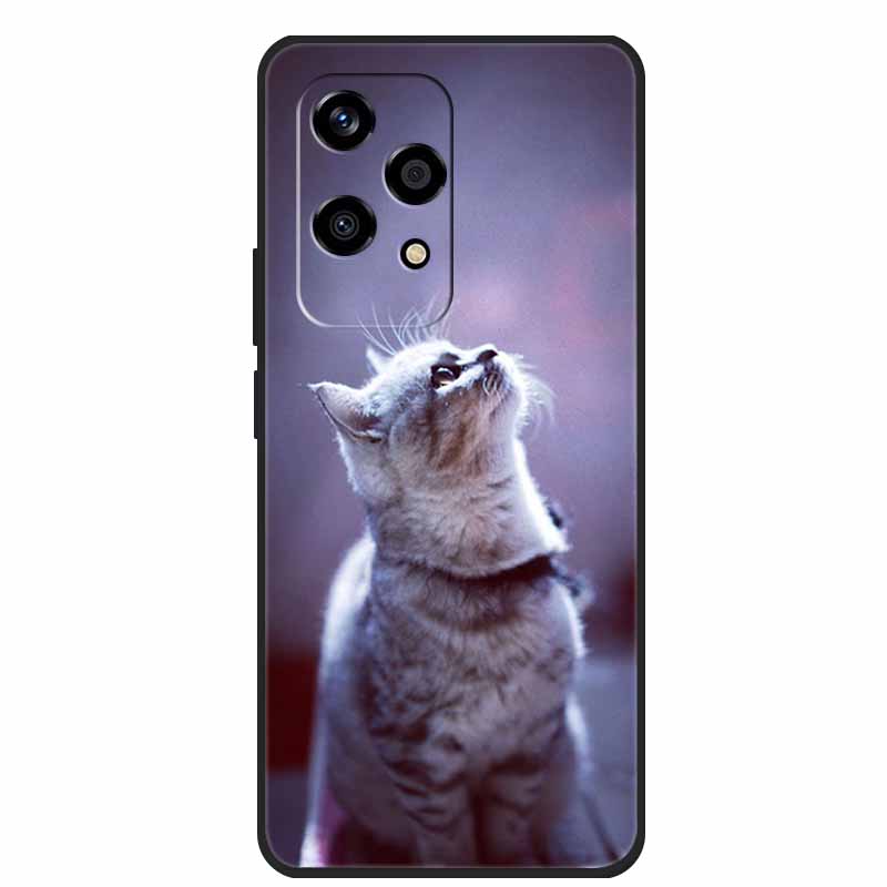For Honor 200 Lite Cases Animals Soft TPU Painted Cat Phone Case Back Cover For Huawei Honor 200 Lite 5G Protection Bumper funda