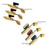 1/4" SAE Male Refrigerant R22 R12 R410a Angled Shut-Off Ball Valve Adapter Air Conditioning Charging Hoses AC Refrigerant Tools