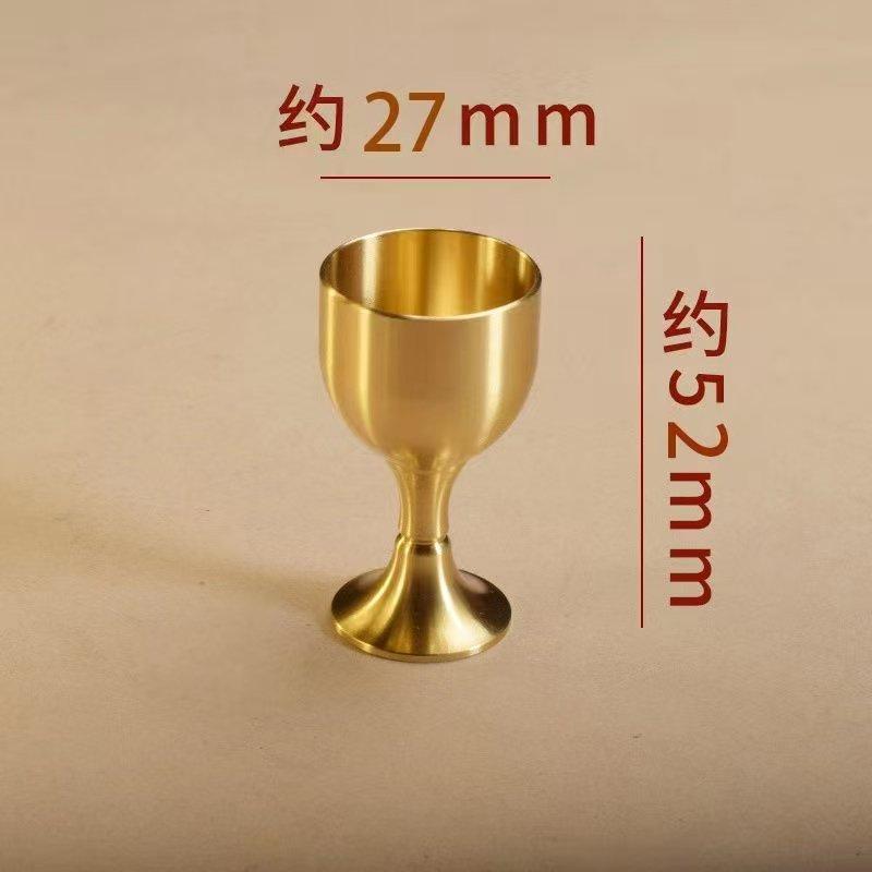 BRBrass Wine Glass Chinese-style Retro Metal Cup Golden Cocktail 10-piece Set Liquor Cups Highball Glass Copper Drinking UtensilsEY