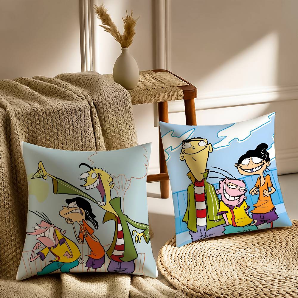 Anime E-Ed Edd N Eddy-MT Cartoon Pillow Case Printed Brushed Fleece Pillow Baby Skin-Touch Eco-Friendly Dye-Sublimat