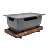 BBQ Cooking Stove Heat Resistant Wooden Insulation Support Hollow Air Intake Table Top Barbecue