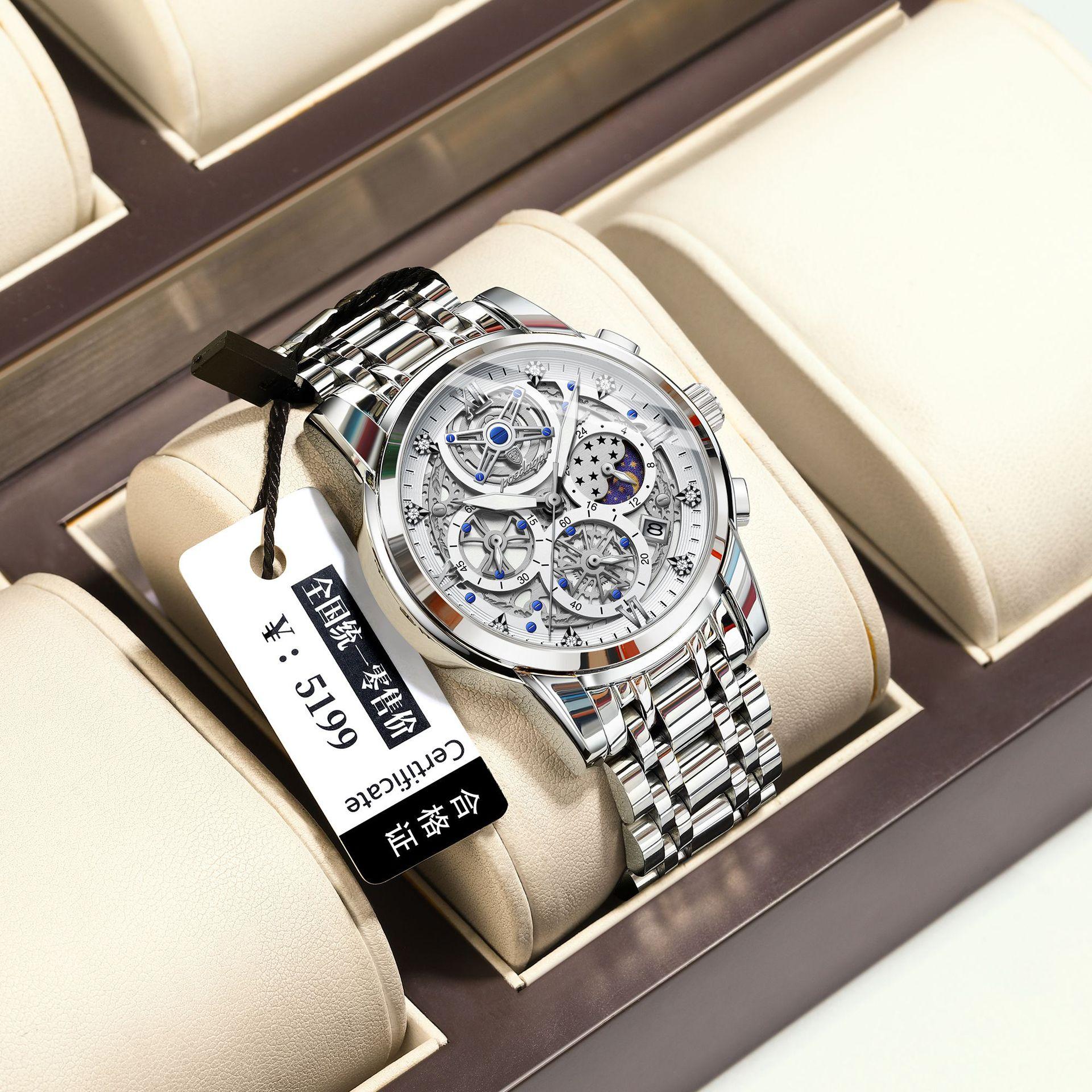 

Luxury Hollow Men S Watch Waterproof Luminous Quartz Watch