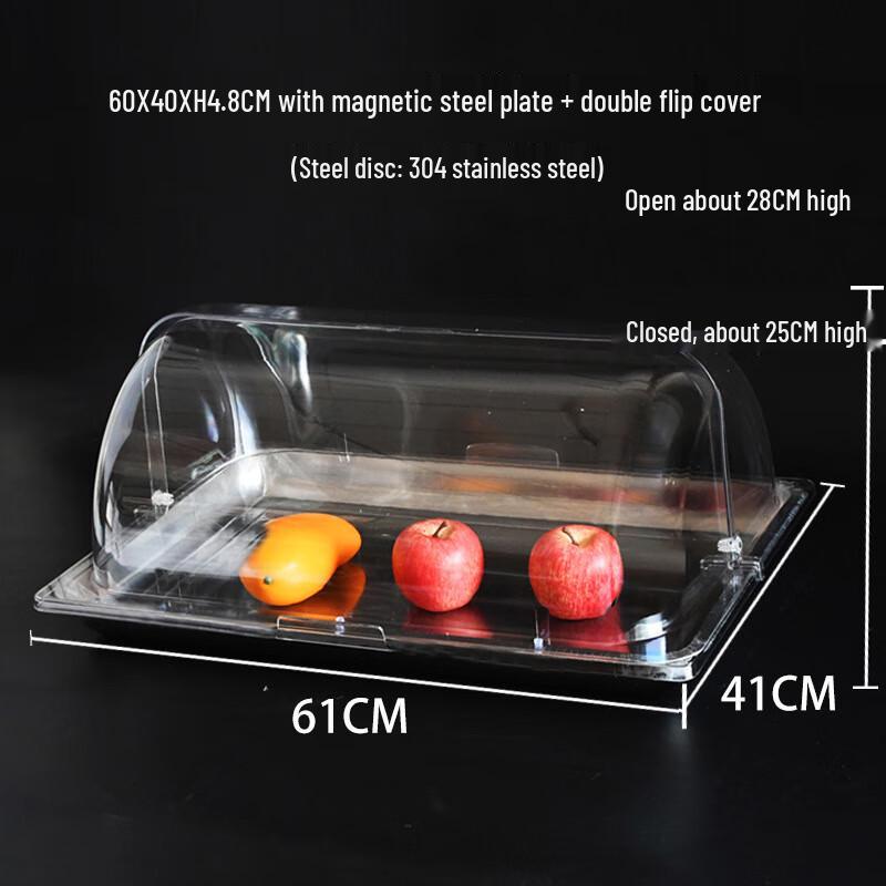 Diren Commercial 304 Stainless Steel Display Serving Tray with Lid
