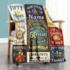 Customize Your Name Home Blanketss Golden Anniversary Edition Celebrate 50 Years Of Love With Comfort Softness And Versatility For All Seasons Perfect