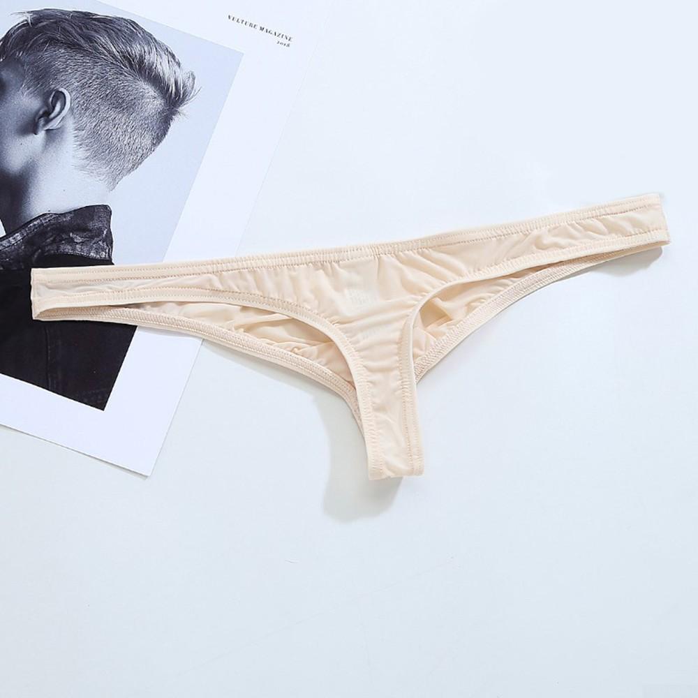 Men Sheer Thong Underwear Low Rise Stretch Bikini G-String T-Back Sexy Briefs