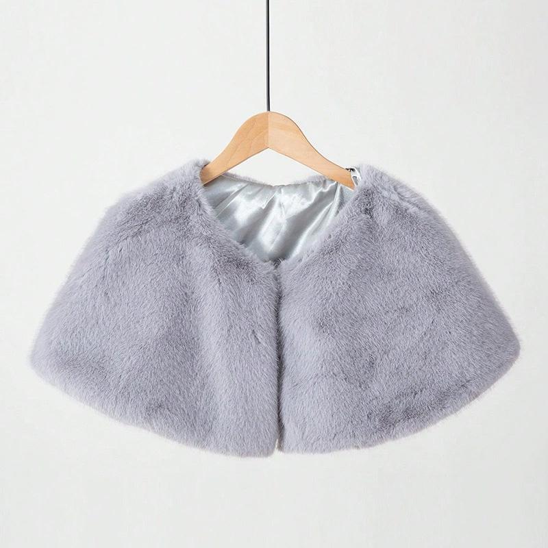 1Pc Polyester Fiber Wedding Dress Wedding Shawl Warm Scarf Dress Accessories Winter Long Hair Fur Shawl Cheongsam