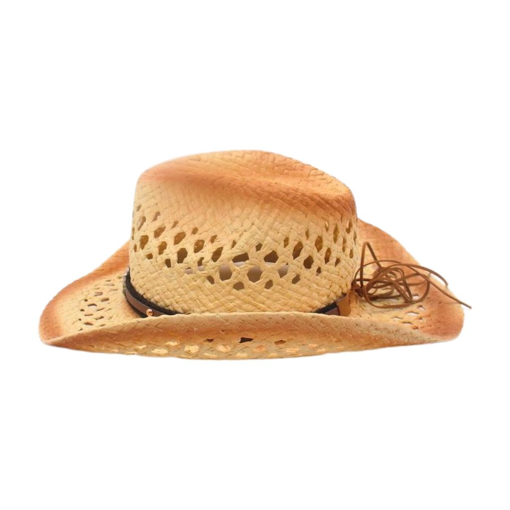 Windproof And Sunscreen Straw Hat Breathable Beach Spring And Summer New Hollow Windproof Travel Denim Top Hat