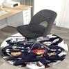 1pc Anime Cartoon Design Round Carpet  Office Chair Mat, NonSlip Rug for Home Decor