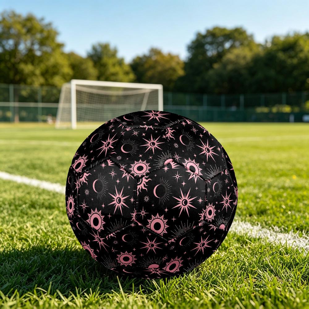 1PC Celestial Pink Patterns Soccer Ball Size 5 Football Machine Sewn Indoor/Outdoor Universal Football A46