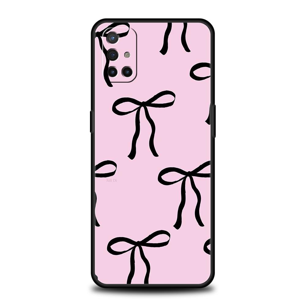 Phone Case For OnePlus 12 11 10 9 Pro 9T 12R 10R 9R 9RT 10T 8T 8 7 6T 7T Nord 2T CE 2 5G N200 N10 N100 Cover Cute Cherry Bow