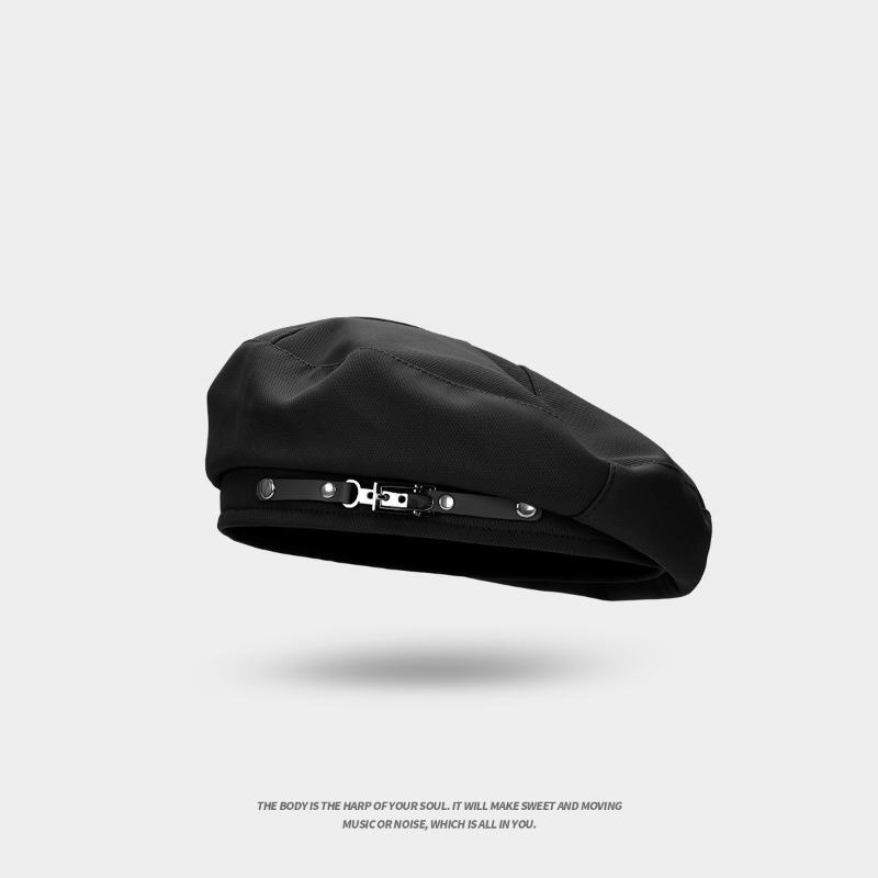 

New beret autumn and winter femininity black small head British retro men s high-end hat autumn