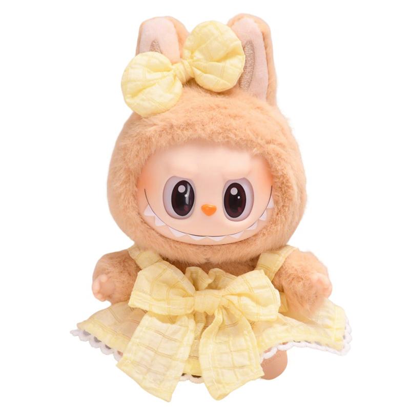2dílná sada oblečení pro panenky Labubu, doplňky, stylová sada kawaii oblečení vhodná pro panenku Labubu o velikosti 15 cm a 17 cm