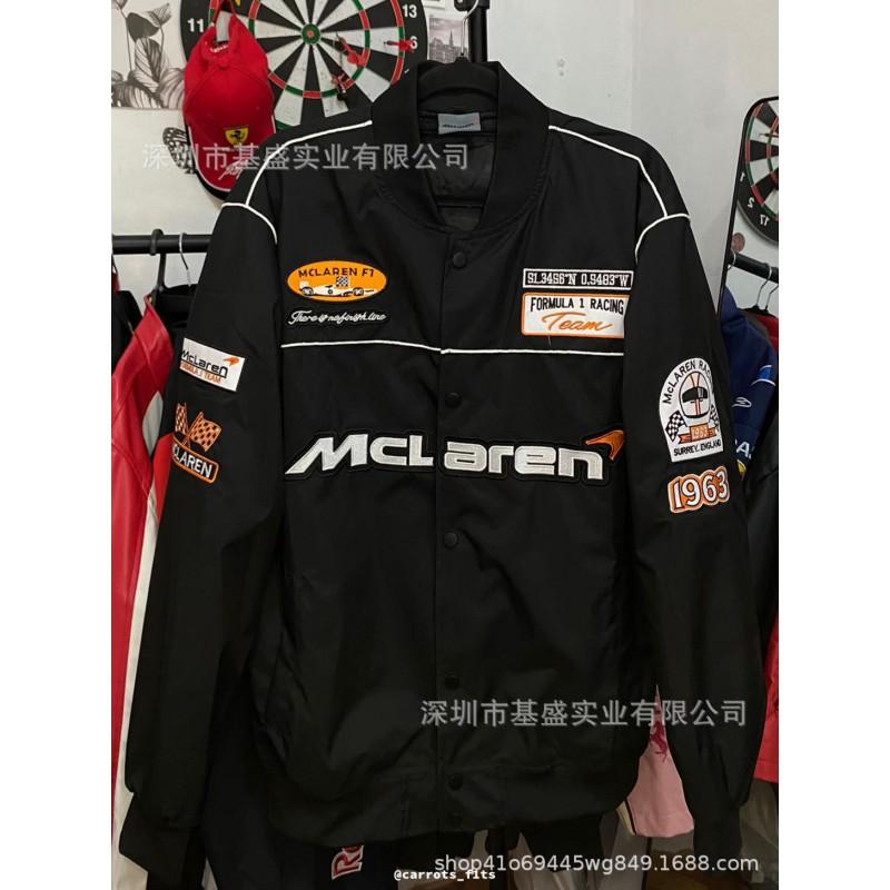 Men Women Racing Style Embroidered Motorcycle Jacket Cycling Windproof Outerwear Winter Sport Riding