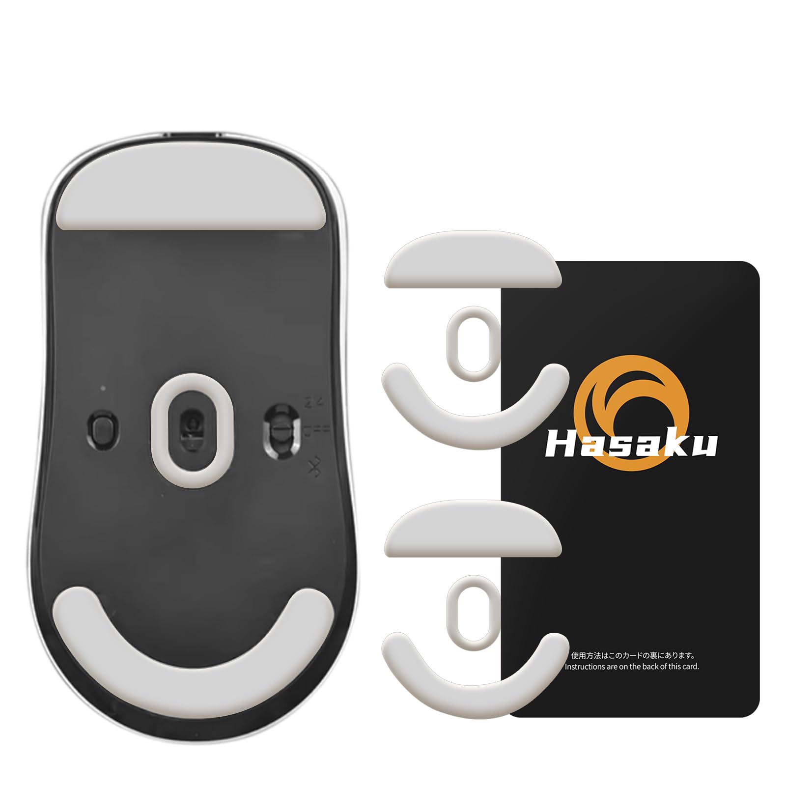 

Hasaku Slide Series Rounded Edge Mouse Feet for VXE Dragonfly R1 R1 SE R1 Pro R1 Pro Max Gaming Mouse (2-Pack)