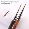 Wood Handle Triangular Petal Nail Brush Acrylic Nail Art Liner Brush Grid Stripes Flower Painting Drawing Pen Diy Manicure Tool