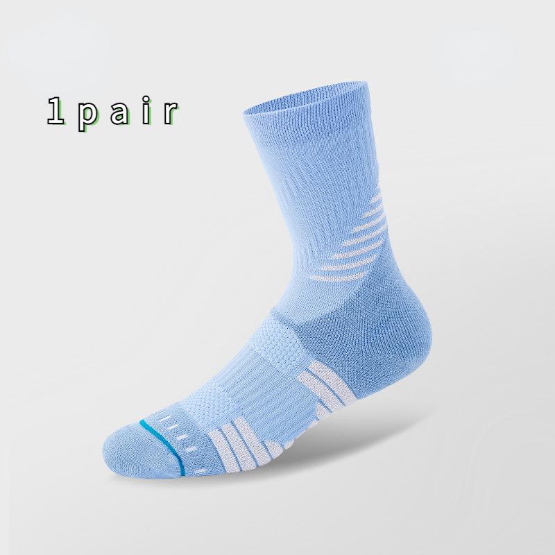 Size 39-44 Men's Tube Breathable Towel Bottom Basketball Socks Sports Socks