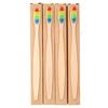 4 6 10PCS Rainbow Colored Double Core Bristles Eco Friendly Bamboo Toothbrush