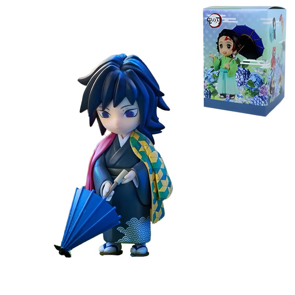 Demon Slayer Kimetsu No Yaiba Plum Rain Mystery Blind Box Tanjirou Nezuko Zenitsu Inosuke Collectible Toy Gift For Manga Lovers