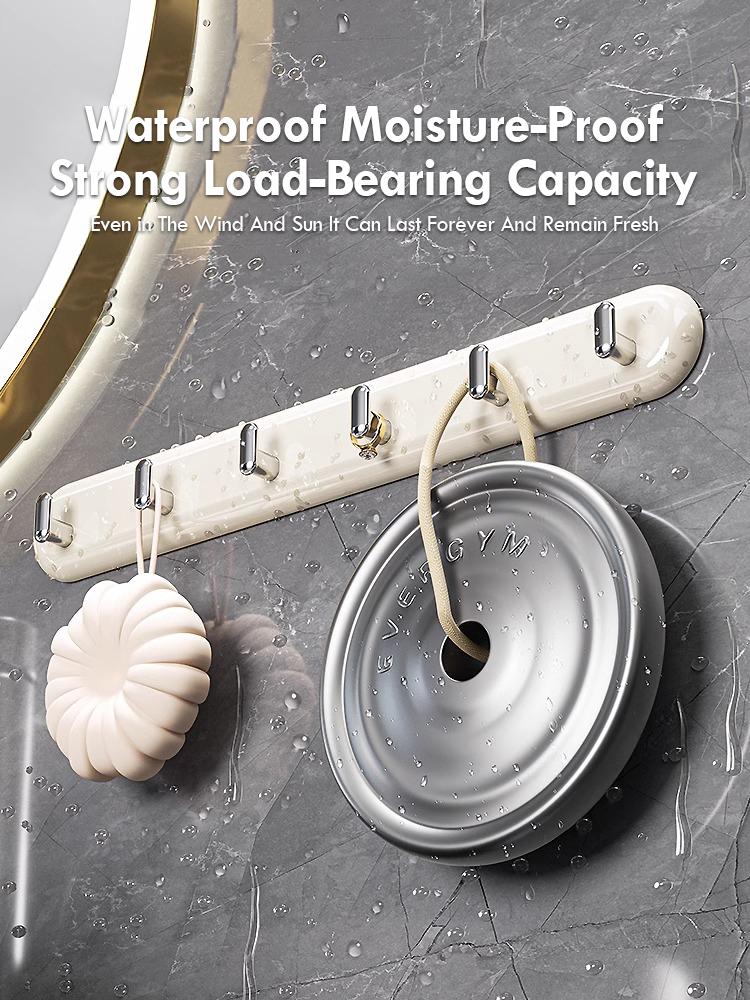 Kitchen Hook Wall Mounted Non Perforated Door Adhesive Hook Behind Bathroom Hook Waterproof And Moisture-Proof High Load-Bearing
