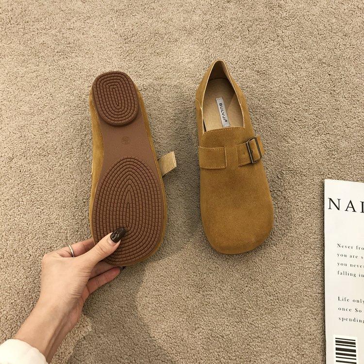 

Sanxi same Boken shoes women s velvet soft-soled single shoes 2025 autumn new one-pedal Boken grandma Doudou shoes 35