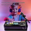 Toca-discos DJ Bluetooth Infantil com Percussão, Luzes e Microfone – Brinquedo Musical Multifuncional