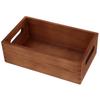 1Pc Wood Storage Crates Handle Small Dyed Box ganization Bins Room Container Natural Crate Boxes Office ganizer Solutions