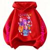 New cartoon hooded sweatshirt, suitable for both men and women, warm purple children's top, fashionable casual children's