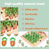 Children Pulling Carrot Language Learning Toys Montessori Game Wooden Box Farm Harvest Radishes Alphabet Early Educational Toys