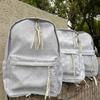 Schoolbag Starlight Fog Ash Low Saturation Polka Dot Star Backpack Student Party Daily Out on the Street Light Commuter Large Capacity School Bag