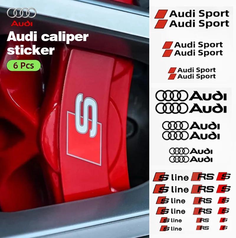 Car Brake Caliper Sticker Heat Resistant Decals Auto Accessories For tt Sline A1 A3 A4 A5 A6 A7 A8 Q2 Q3 Q5 Q7 Q8 TT S1 S3 RS5