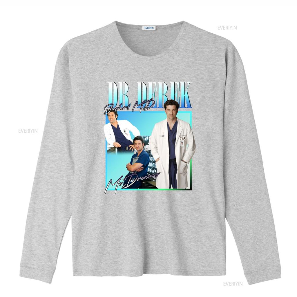 Dr Derek Shepherd T Shirt for Greys Anatomy Fans Grey Sloan Memorial Design Perfect Medical Drama Lovers Vintage Washed