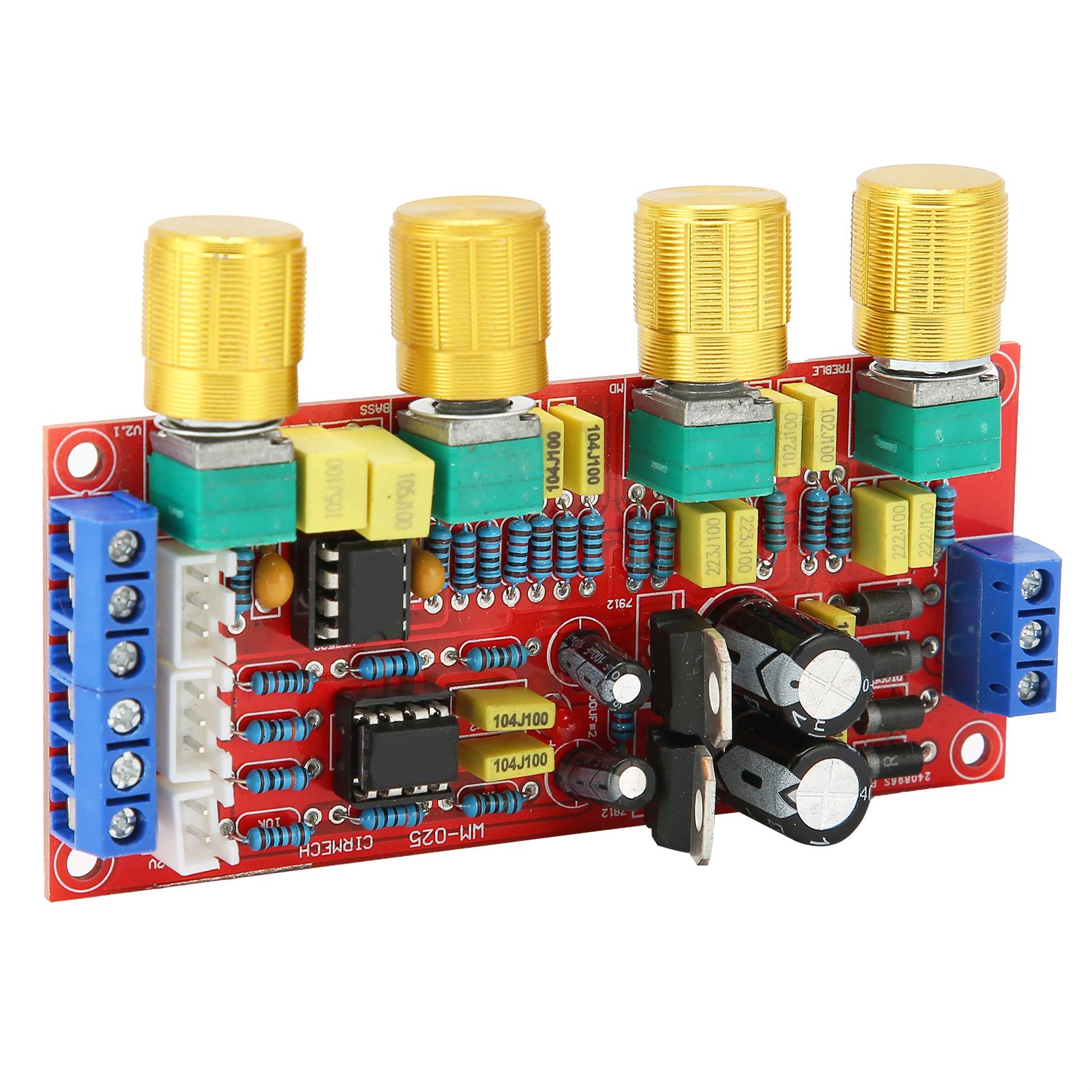 

Модуль аудіо передпідсилювача HIFI Підсилювач Регулювання гучності тону Еквалайзер Плата Аксесуар AC 12V NE5532