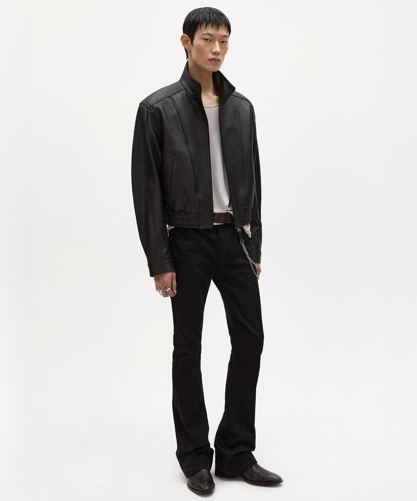 LMOOD Snake Flare Denim Pure Black