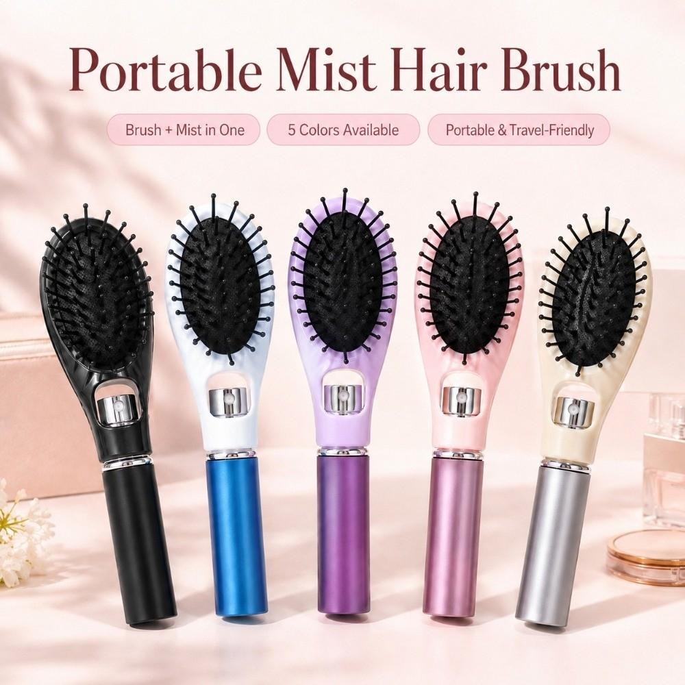Anti-Static Spray Hair Brush Fine Mist Massage Hair Brush New Spray Massage Comb Daily Hair Care