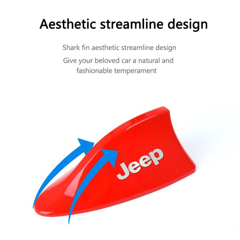 Car External Shark Fin Antenna for Jeep Grand Cherokee Wrangler Renegade Compass Patriot Radio Signal Aerial Accessories AJU1