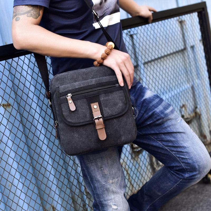 Hombres Negocios Lienzo Messenger Bolsos Hombre Hombro Pequeño Crossbody Bolsos  comprar a buen precio — entrega gratuita, reseñas reales con fotos — Joom