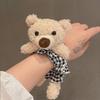 Girls Plush Rabbit Hair Rope Lovely Fluffy Scrunchies Cartoon Bear Elastic Bands