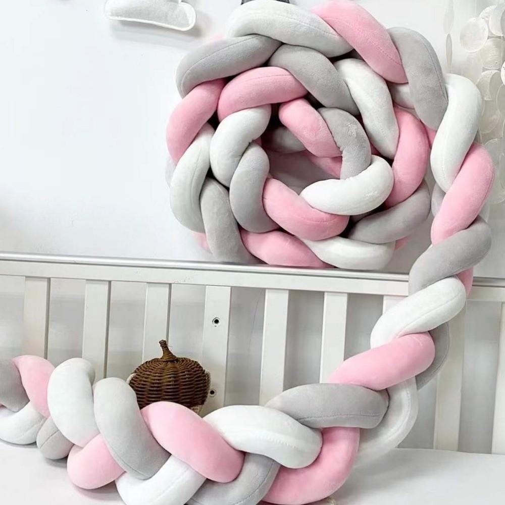 Handgefertigter Bettschutz Atmungsaktives Geflochtenes Kissen Babykrippenschutz Gitterbettumrandung Heimdekorationen