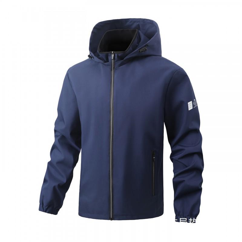 Mens Hooded Casual Jacket Lightweight Breathable Outerwear Fall Outdoor Daily Wear S-3XL