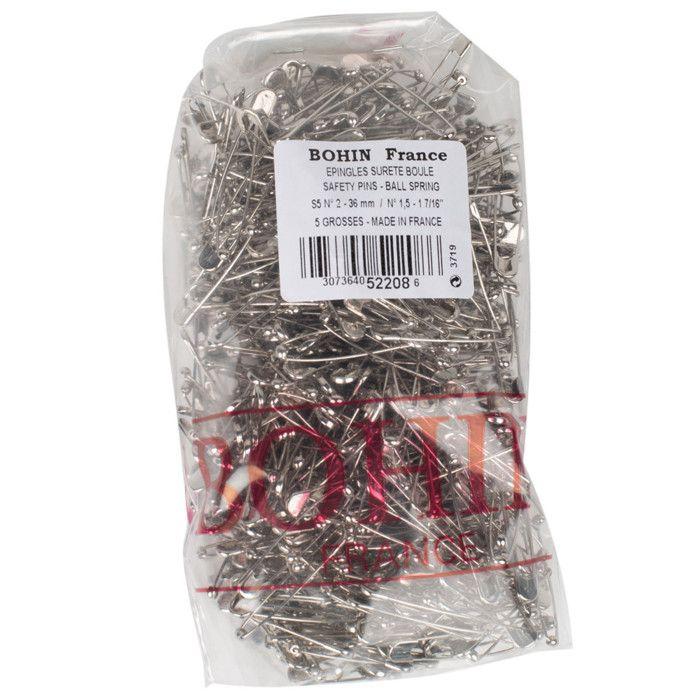 Sicherheitsnadel - BOHIN FRANCE - Nr. 2 (52208) - Kugelspieß - 36 mm - einzeln verkauft