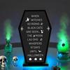 Halloween Decoration Table Sign Desk Wooden Coffin Sign For Halloween Message Board Display Holiday Ornament For Dining Room