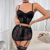 Women's Sleepwear  Spaghetti Strap Dress  Transparent Sexy Nightgowns Lace Slip Pajamas  Sexy Set Lingerie