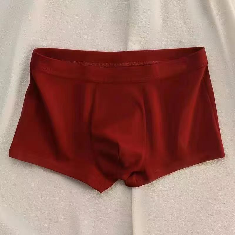 Men's Burgundy Breathable Boxer Briefs - New Wedding Collection