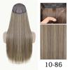 XINRAN Moda Damska Kolor Ombre Niewidoczny Długi Doczepiany Włos Syntetyczny Włókno Długie Falowane Ombre Cosplay Codzienne Noszenie Bez Klipsów Przedłużanie Włosów