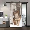 3d Wardrobe Sticker Door Entry Black Labrador Puppy Vinyl Waterproof Selfadhesive Door Mural Decal Home Decor