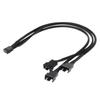 New Arrival Fan 4pin to 3 x 4pin/3pin PWM Extender Cable 4pin to 3 Ways Y Splitter Cable