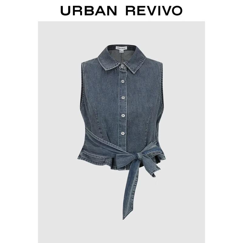 UR2026 Women s Washed Cotton Denim Shirt S